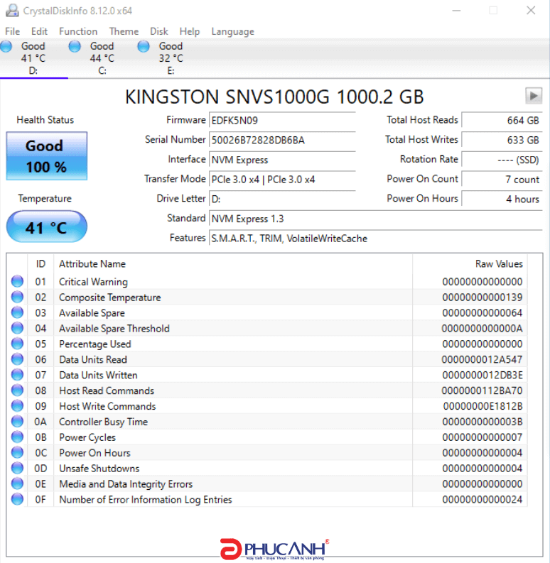 đánh giá Ổ SSD Kingston NV1 500Gb PCIe NVMe