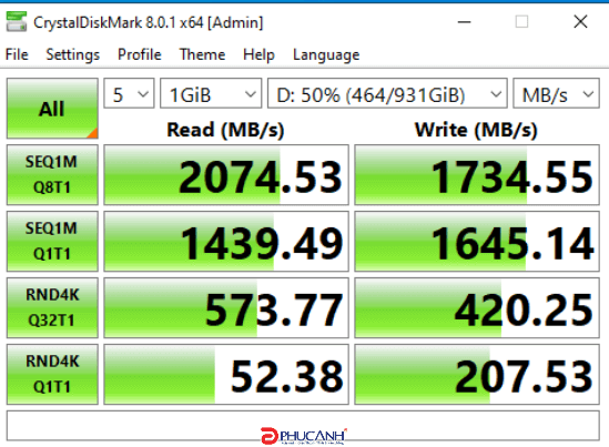 đánh giá Ổ SSD Kingston NV1 500Gb PCIe NVMe