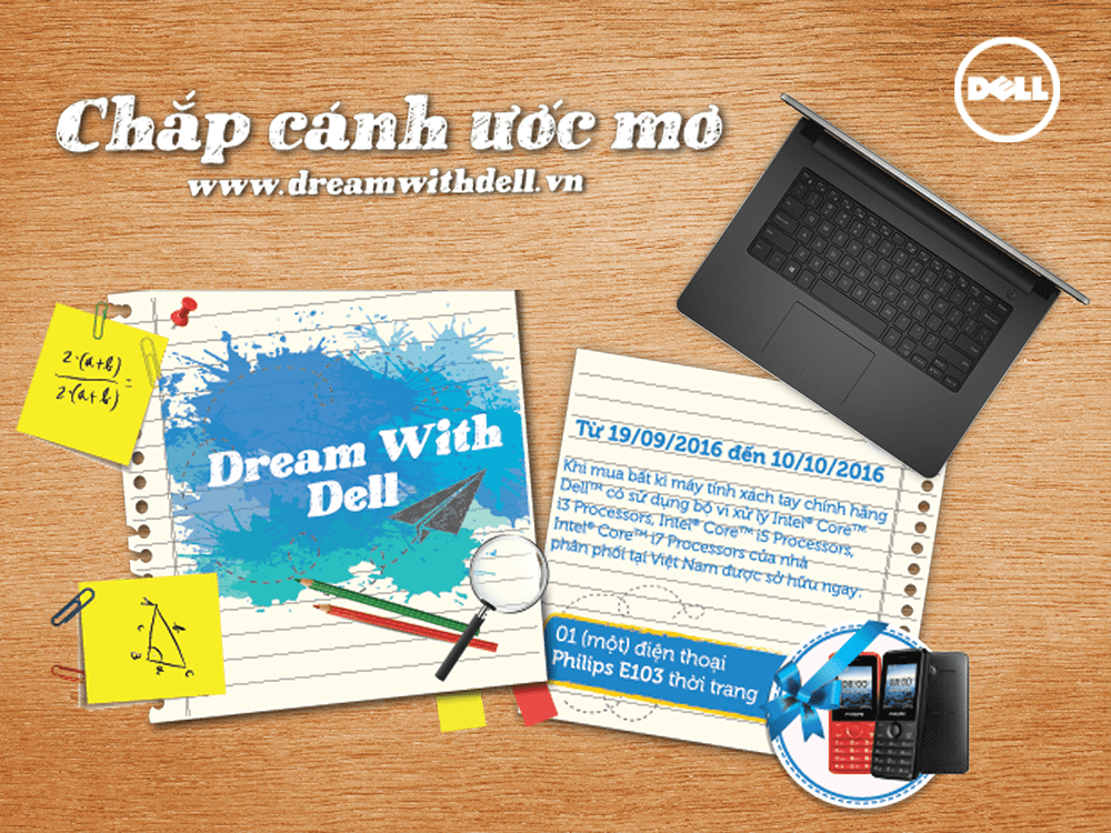 Khuyến mãi lớn - Cùng Dell chắp cánh ước mơ