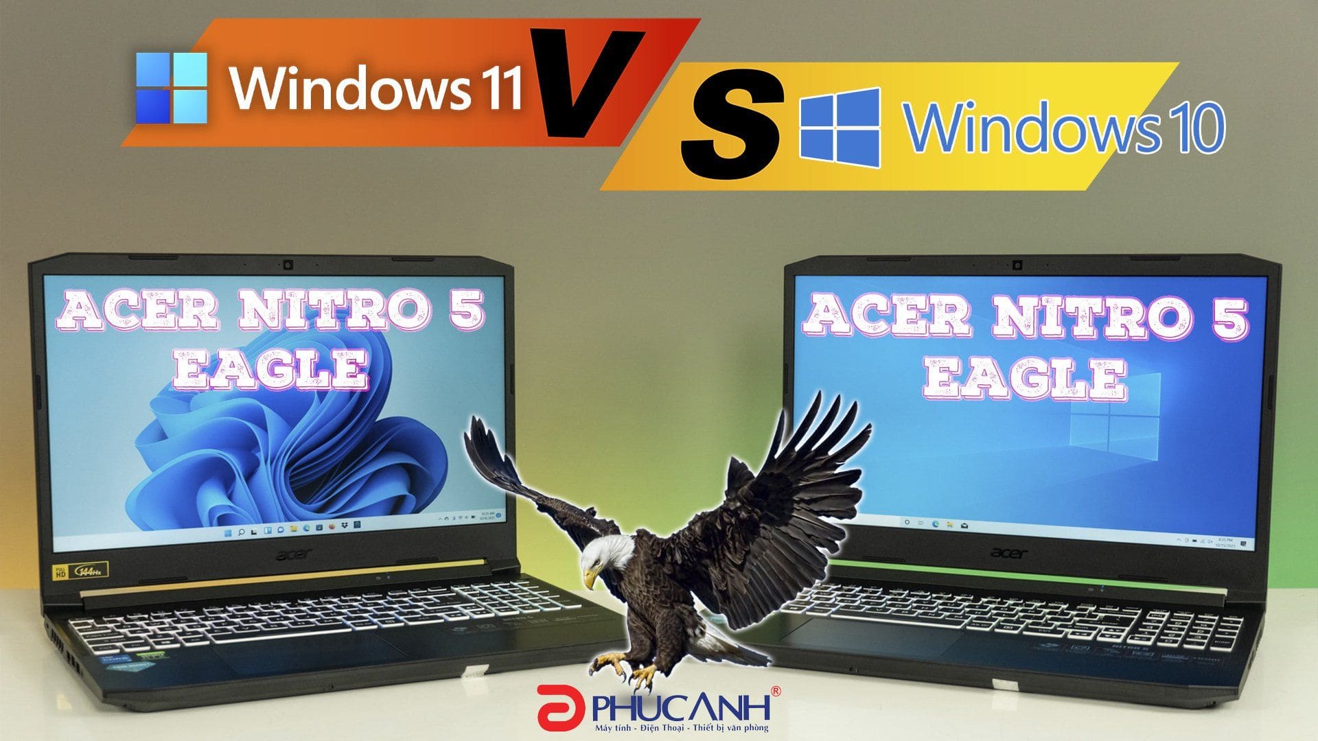 Windows 10 và windows 11 trên Acer Nitro 5 Eagle 