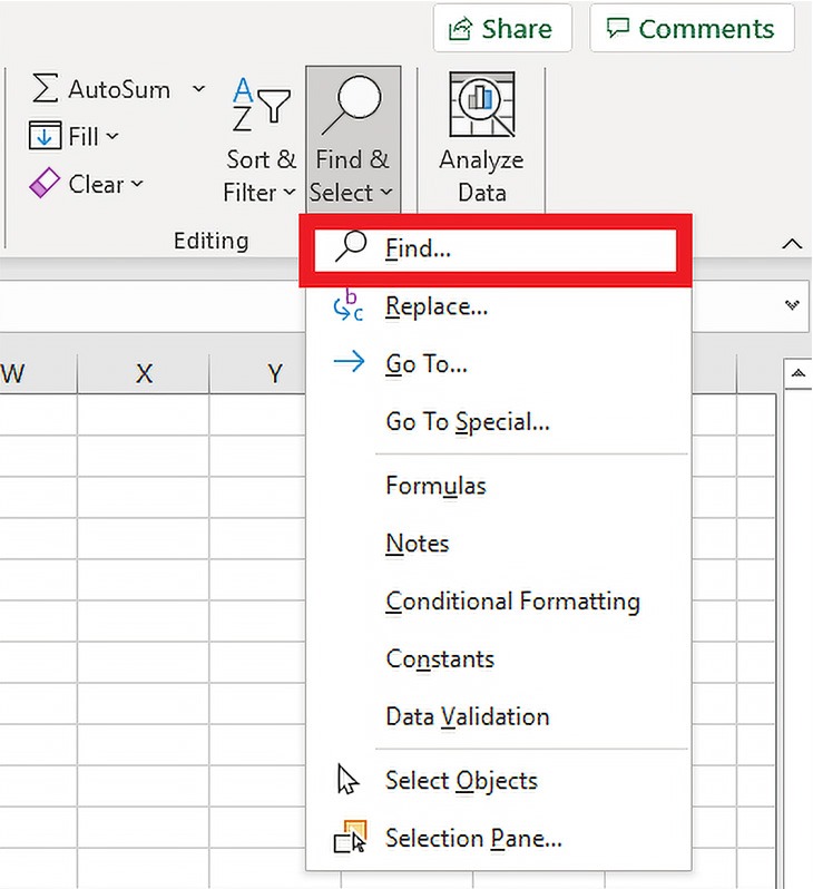 Sử dụng công cụ Find