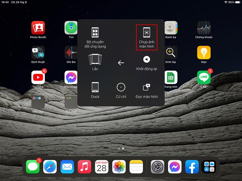 Hướng dẫn chụp màn hình iPad với Assistive Touch