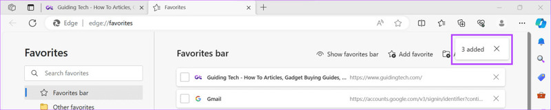 khôi phục các bookmark đã xóa trên Microsoft Edge