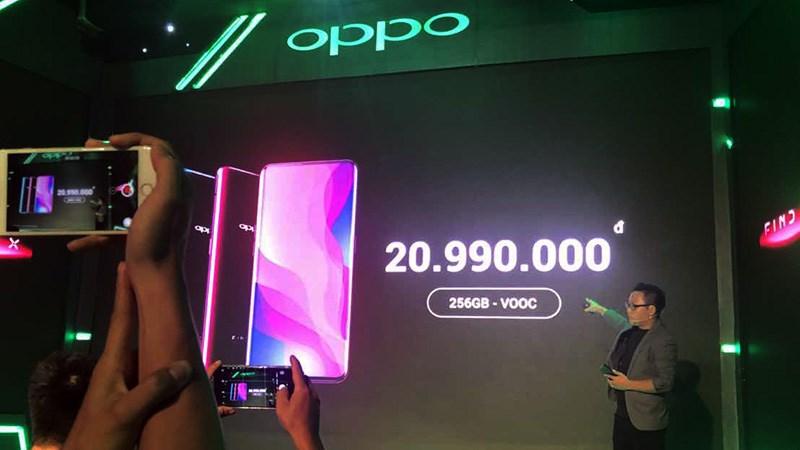 Oppo Find X chính thức ra mắt tại Việt Nam với camera 3D giấu kín, giá 20.99 triệu