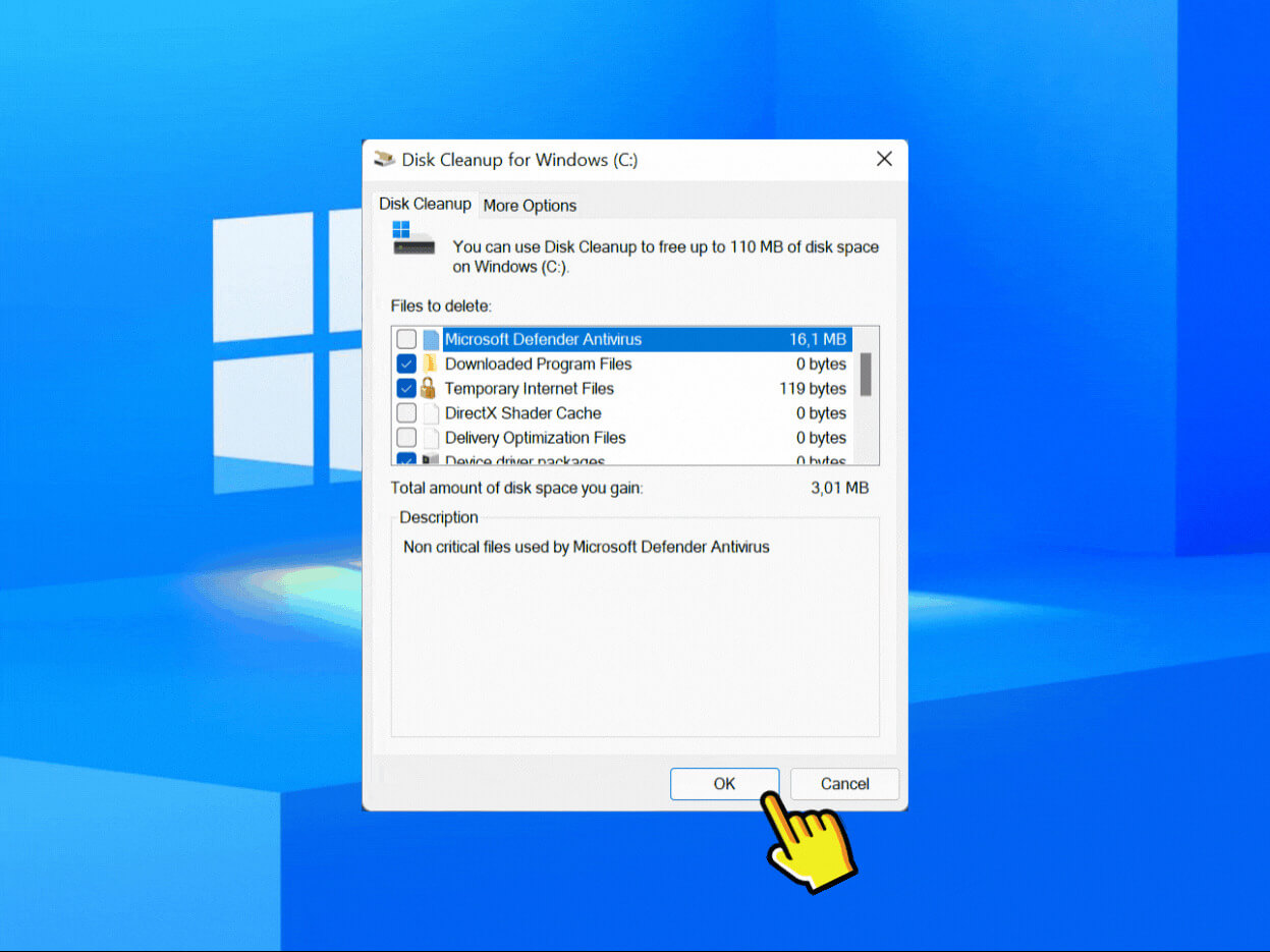 Dọn dẹp dữ liệu rác trên Windows 11 thông qua tính năng Disk Cleanup