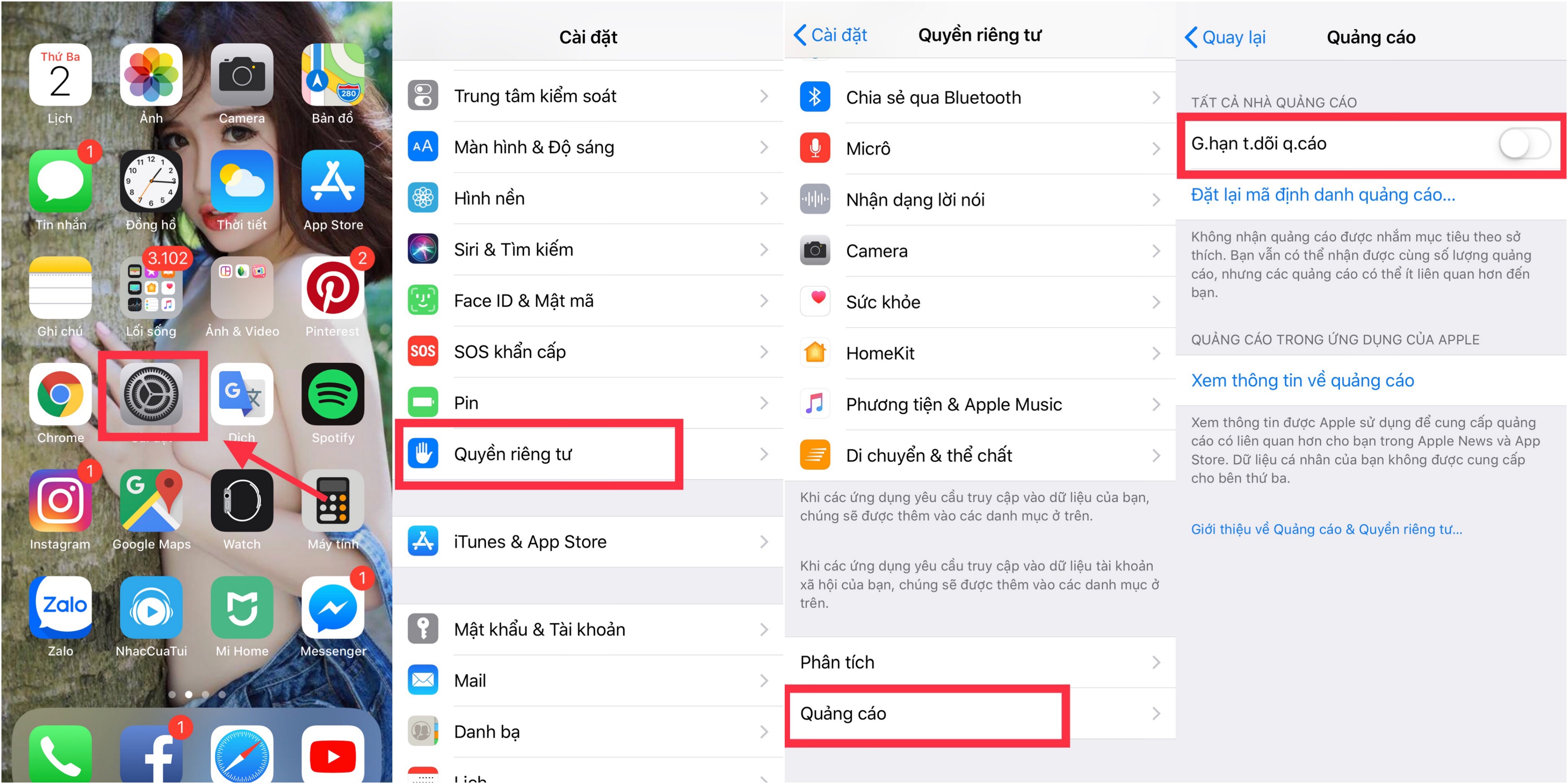 tắt Quảng Cáo Của Apple (Apple Ads hoặc Personalized Ads) 