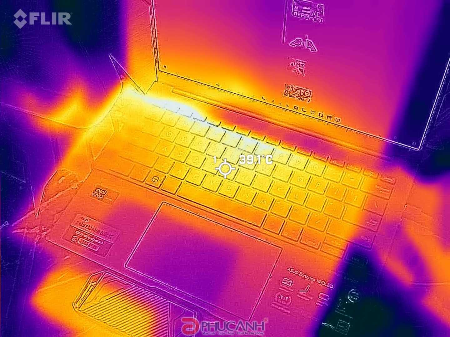 nhiệt độ Zenbook 14 OLED UX3405MA
