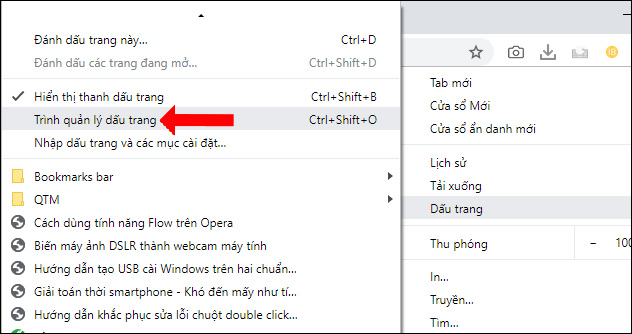 Sao lưu và khôi phục bookmark trên trình duyệt Google Chrome và Cốc Cốc