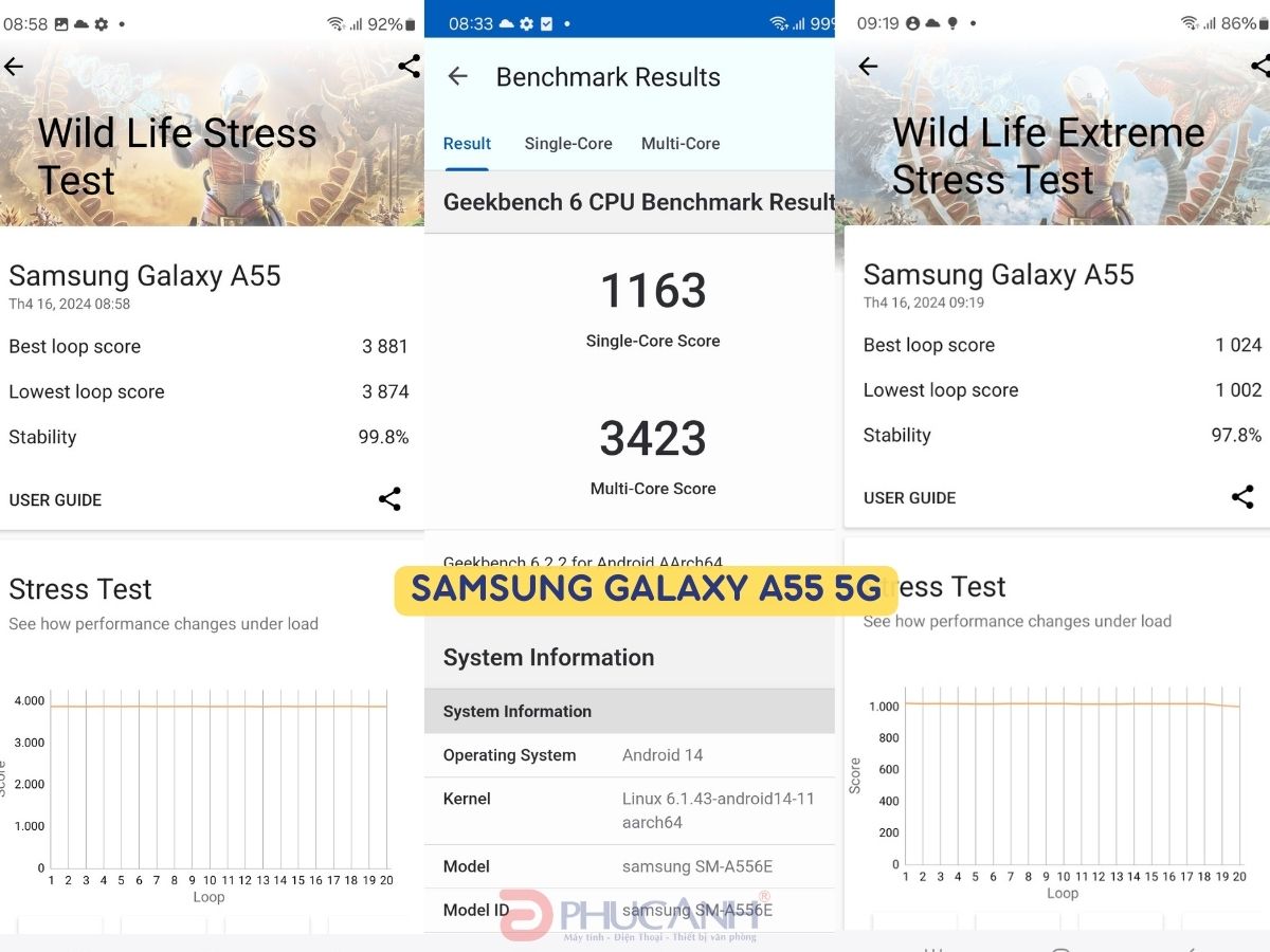 hiệu năng Samsung Galaxy A55 5G