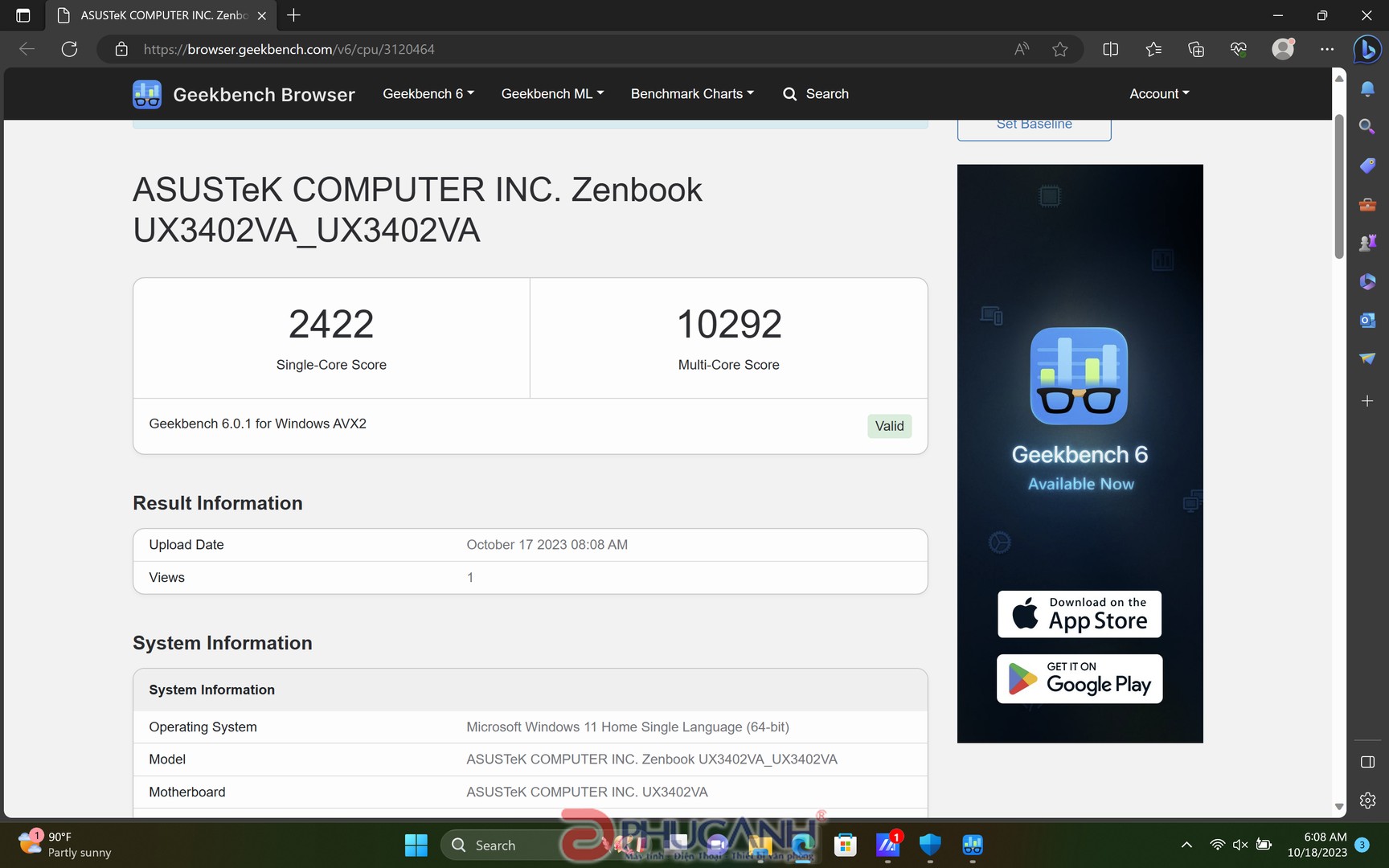 Hiệu năng Asus Zenbook 14 OLED UX3402