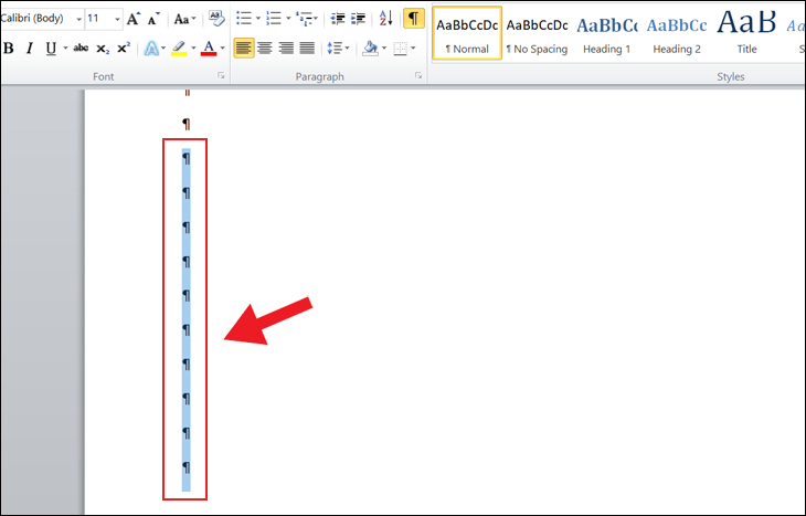 Sử dụng Paragraph để xóa khoảng trắng