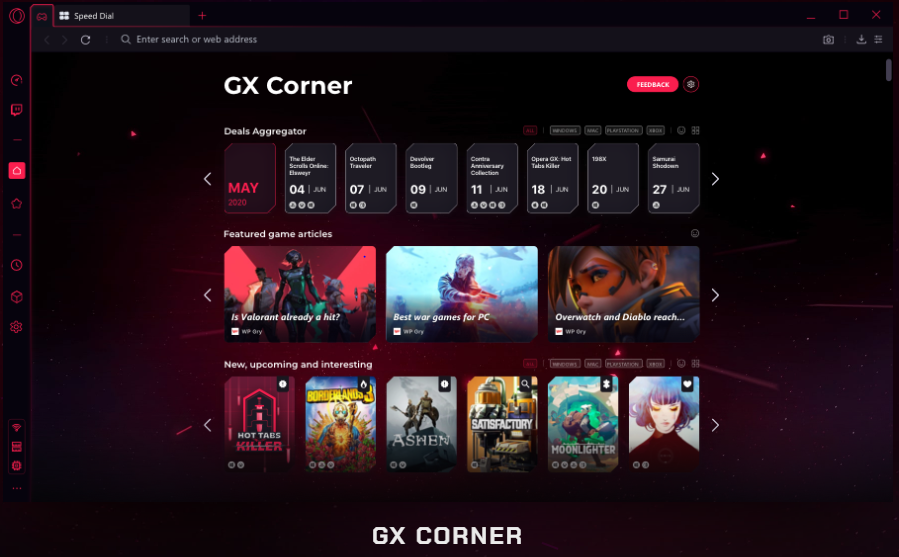 Trình duyệt Opera GX