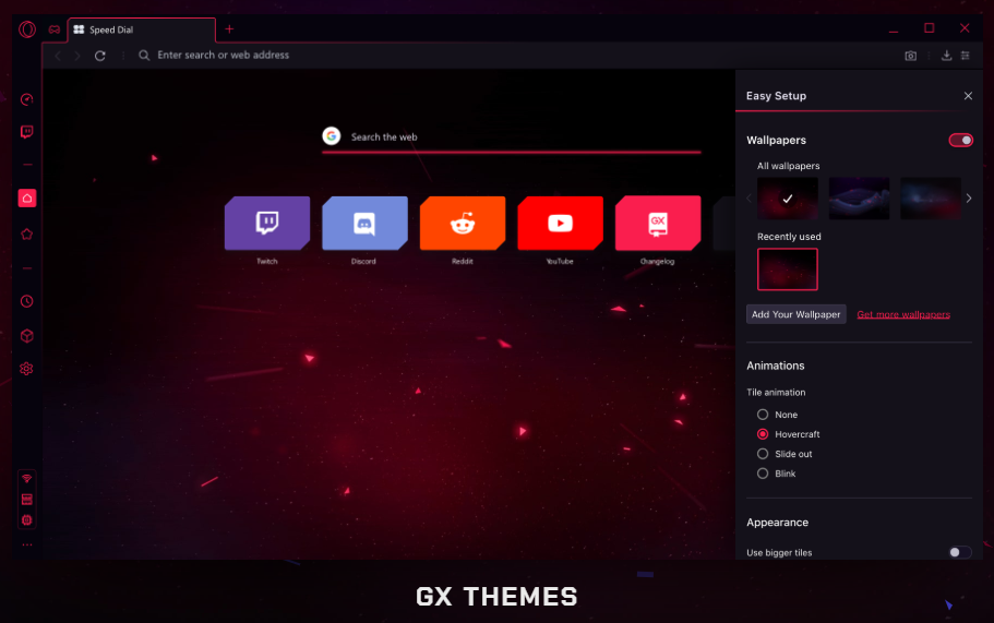 Trình duyệt Opera GX