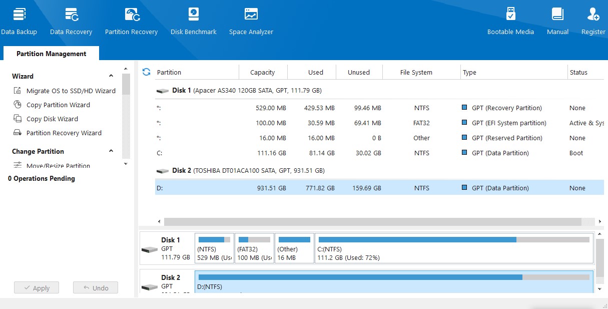 cài đặt MiniTool Partition Wizard