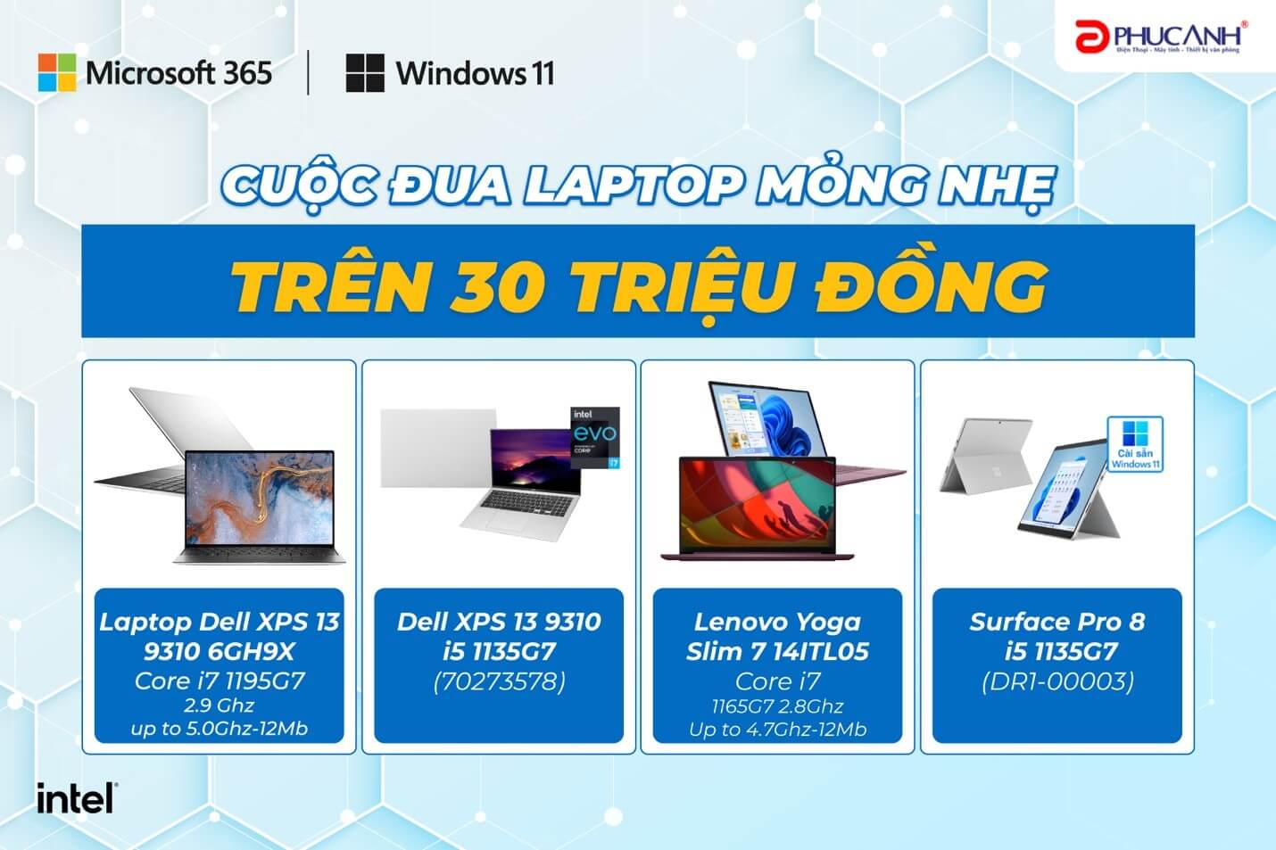 laptop mỏng nhẹ trong phân khúc 30 triệu đồng