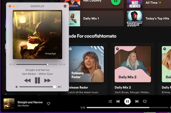 Spotify ra mắt Miniplayer cho người dùng máy tính cá nhân