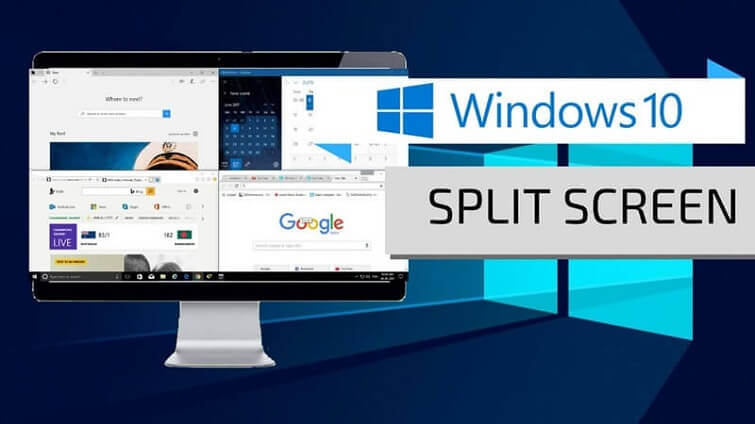 chia đôi màn hình máy tính để làm việc