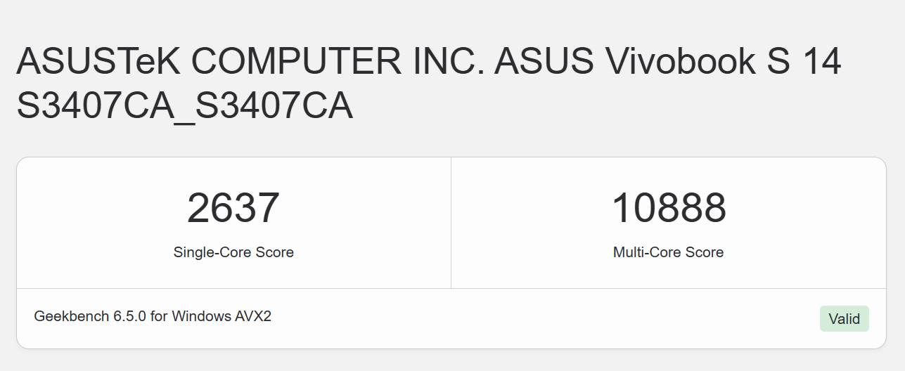 review Asus Vivobook S14 S3407CA-LY095WS