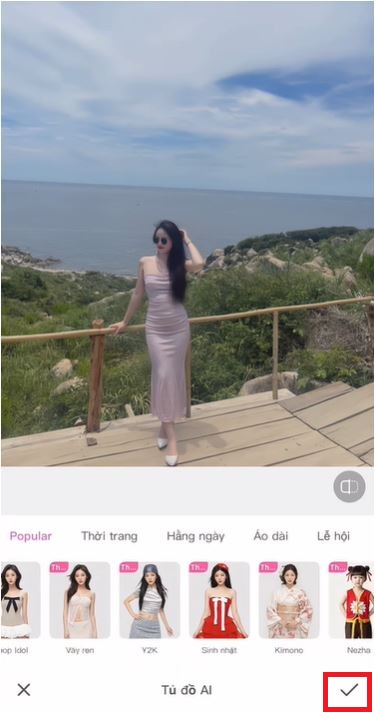 app thay đổi quần áo AI BeautyCam