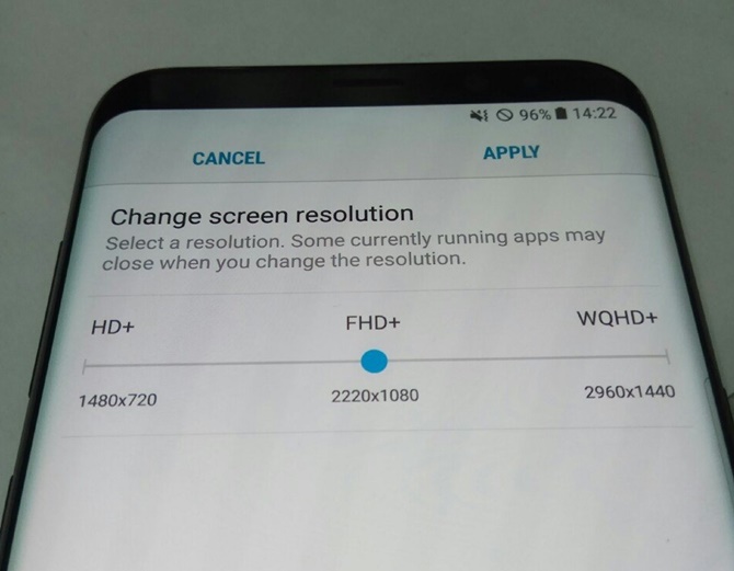 Hướng dẫn cách thay đổi độ phân giải màn hình trên Samsung Galaxy S8