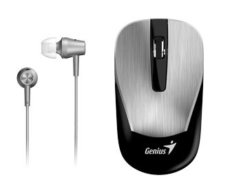 Combo chuột không dây và tai nghe Genius MH-8015 - Đồng bộ màu, đem lại sự chuyên nghiệp cho góc làm việc của bạn