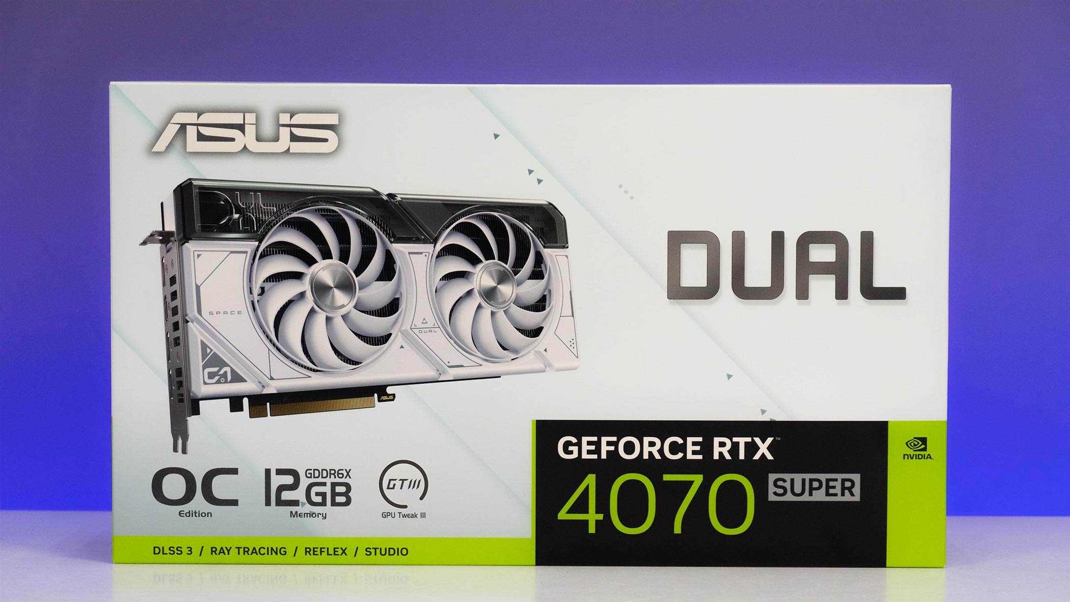 Card màn hình Asus Dual GeForce RTX 4070 SUPER White OC Edition