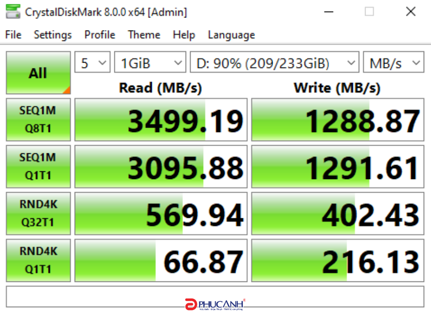 đánh giá SSD Kingston KC2500