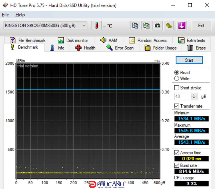 reivew SSD Kingston KC2500