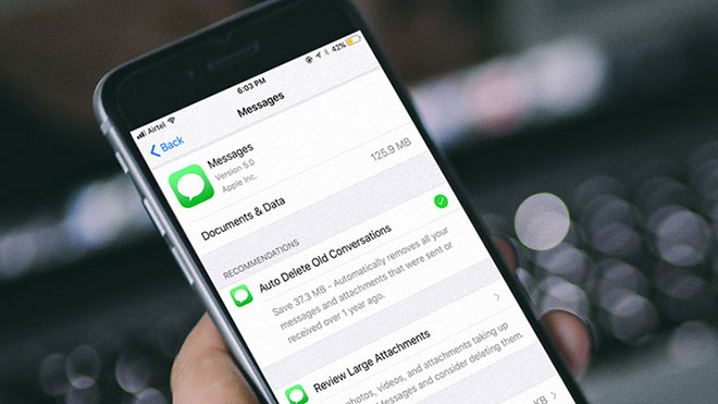 Cài đặt tự động xoá tin nhắn cũ trên iOS 11 giải phóng dung lượng iPhone