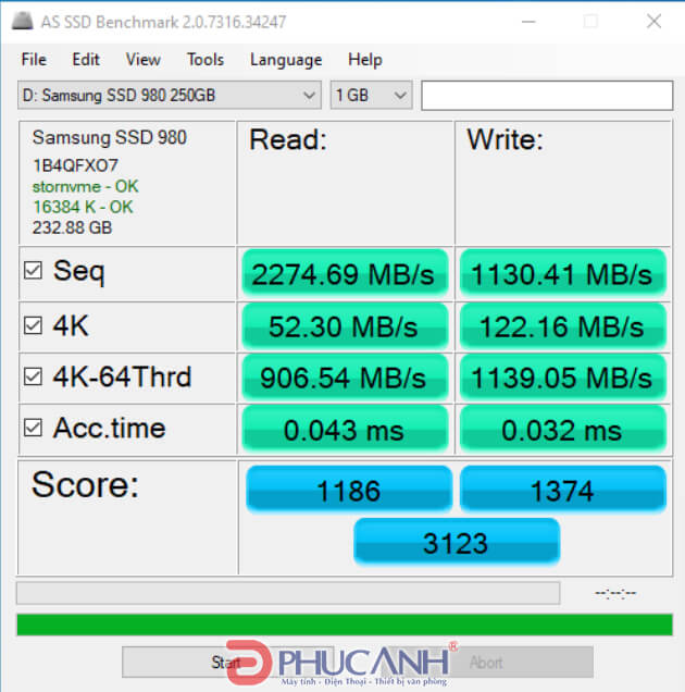 đánh giá SSD Samsung 980