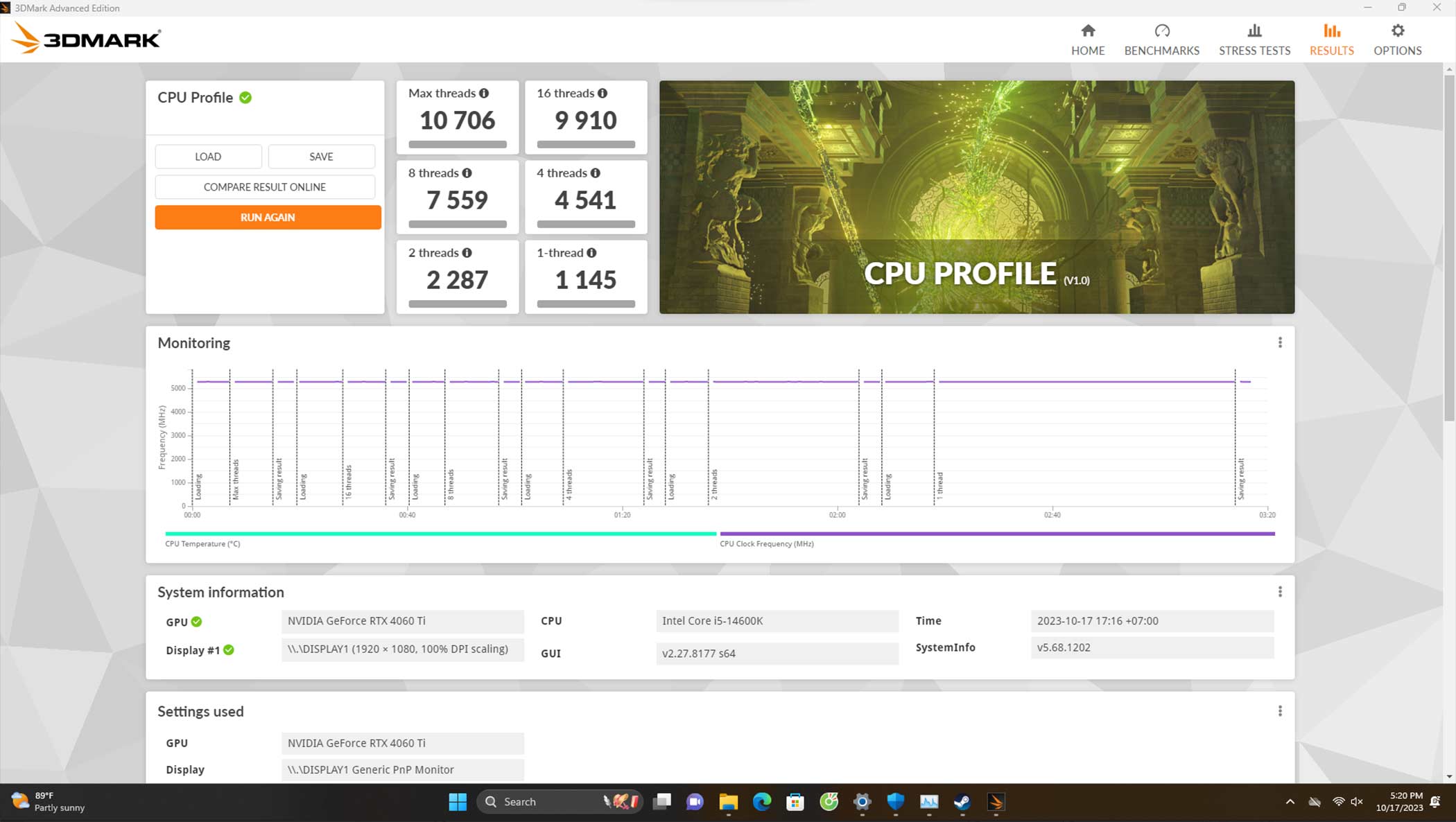 Benchmark hiệu năng của I5 14600K