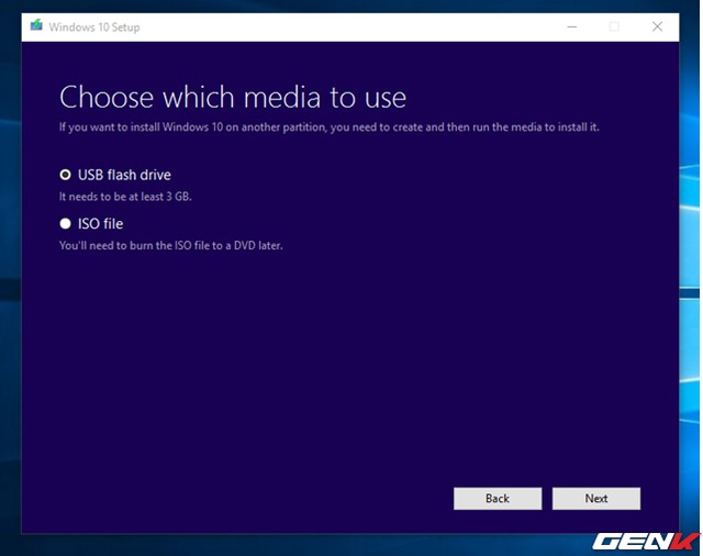 Các bước cài đặt Windows 10 cho PC bằng công cụ Microsoft Media Creation Tool
