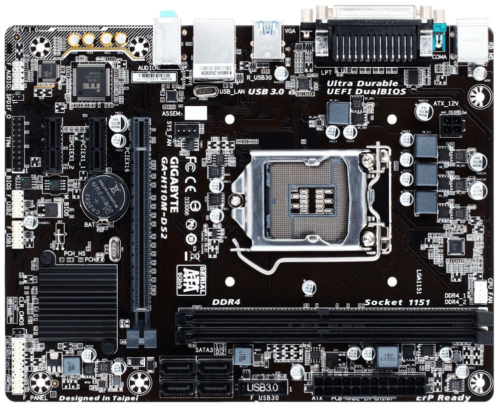 Main Gigabyte H110M-DS2 (Chipset Intel H110/ Socket LGA1151/ VGA onboard)