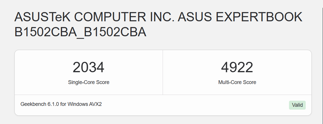 review Asus ExpertBook B1502CBA 